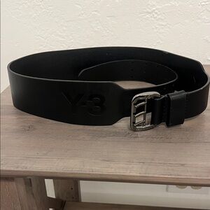 Y-3 Black Belt with Silver Buckle